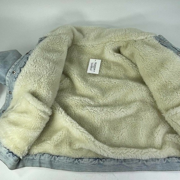 OAT New York Women's Blue Denim Trucker Jacket Sz XL Reversible Shepra Jeans - Picture 7 of 11